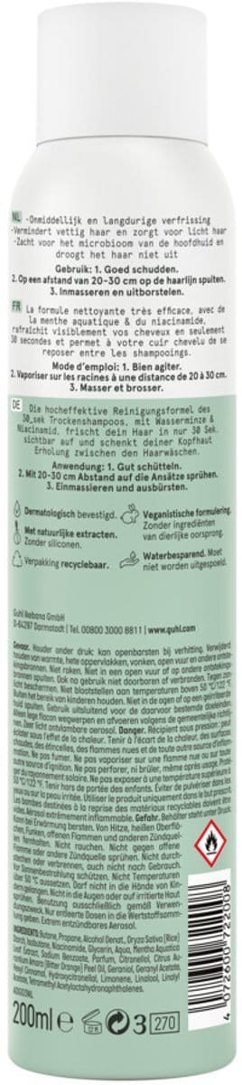 Guhl Droogshampoo Pure Frisheid 30 sec - 200ml