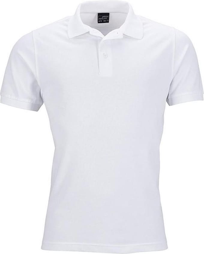 James and Nicholson Heren Elastisch Piqué Poloshirt (Wit)