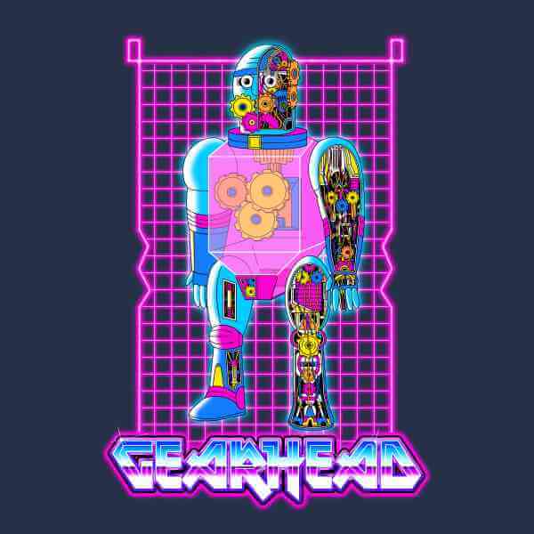 Rick and Morty Gearhead T-shirt - Navy - S