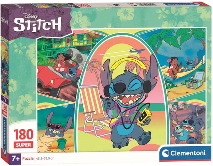 Puzzle Stitch 180 pieces Super, Pour enfants a partir de 3 ans, Theme dessins animés, CLEMENTONI
