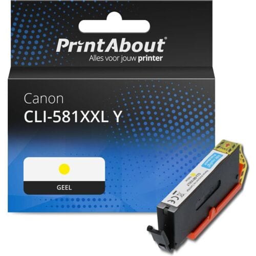 PrintAbout Inktcartridge CLI-581XXL Y Geel Extra hoge capaciteit geschikt voor Canon