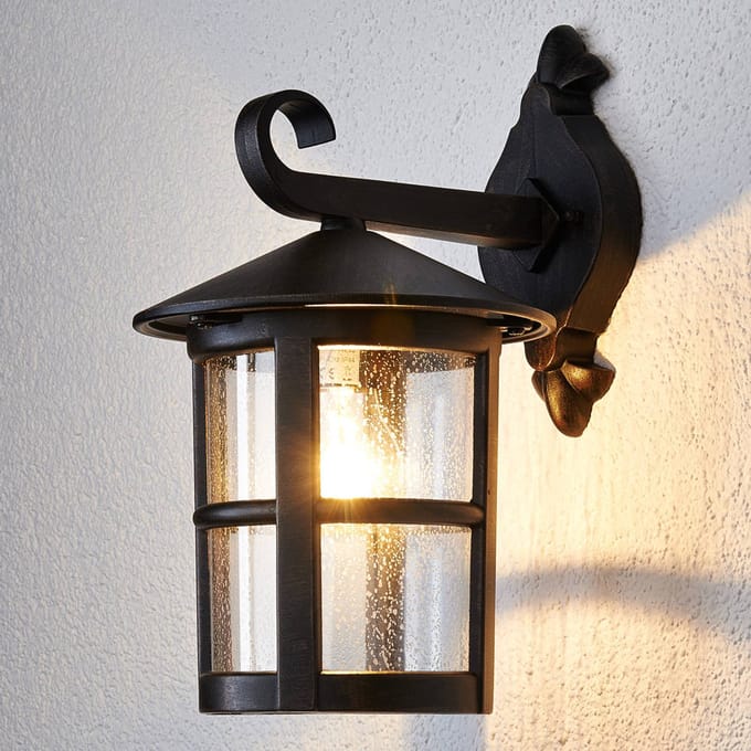 Lindby wandlamp Florentine, 35 cm, roestkleurig, aluminium, IP44