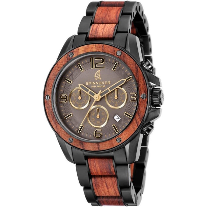 Spinnaker Vessel Wood Chronograph | SP-5027-44