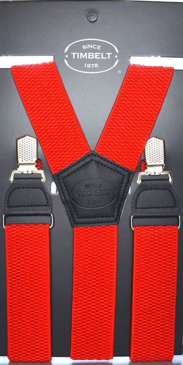 Timbelt Bretels Rood - 4 Clips - Extra stevige Klem Clip - Elastische Bretels