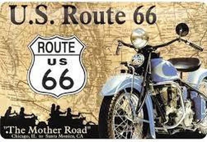 Nostalgic Art Us route 66 The Mother road 20 x 30 cm.