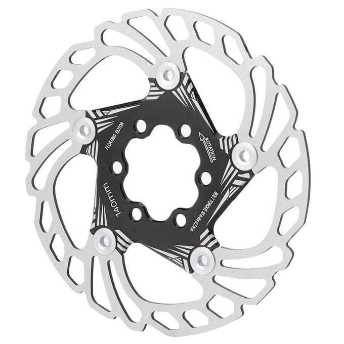 Mountainbike Fietsrem Schijf Zwevend Koelende Rotors 5 Bouten 140mm Fietsaccessoire Zwart white