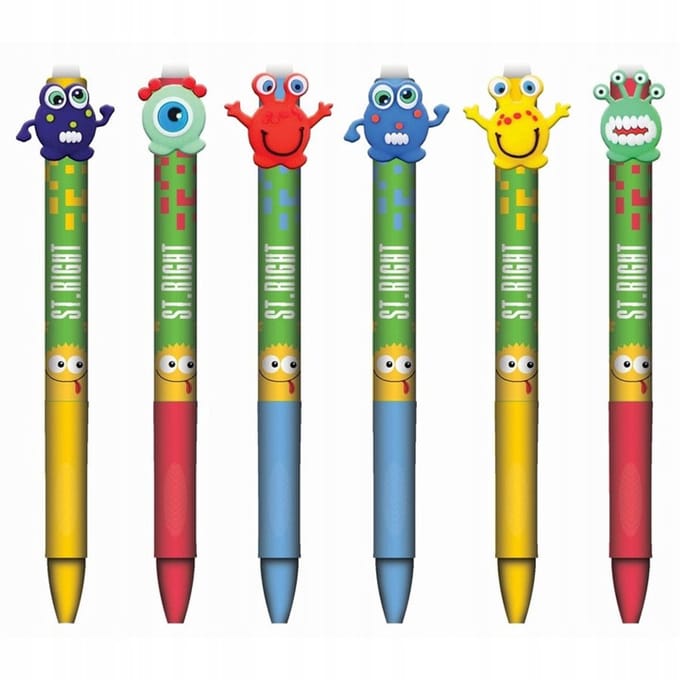Bambino Night Cute Eyes Serie - Uitwisbare Balpen - Ergonomische Grip