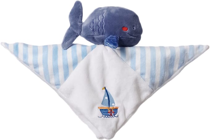 Speelgoedtopdeals - Pluche Knuffeldoekje Stevie Walvis - 23 cm