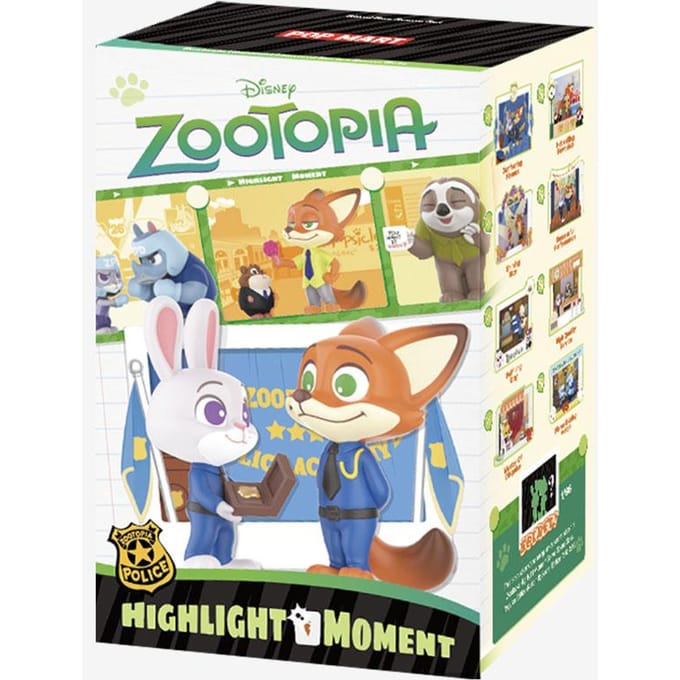 POP MART Zootopia Série Moment Clé Ensembles de Scènes Boîte Aveugle beige