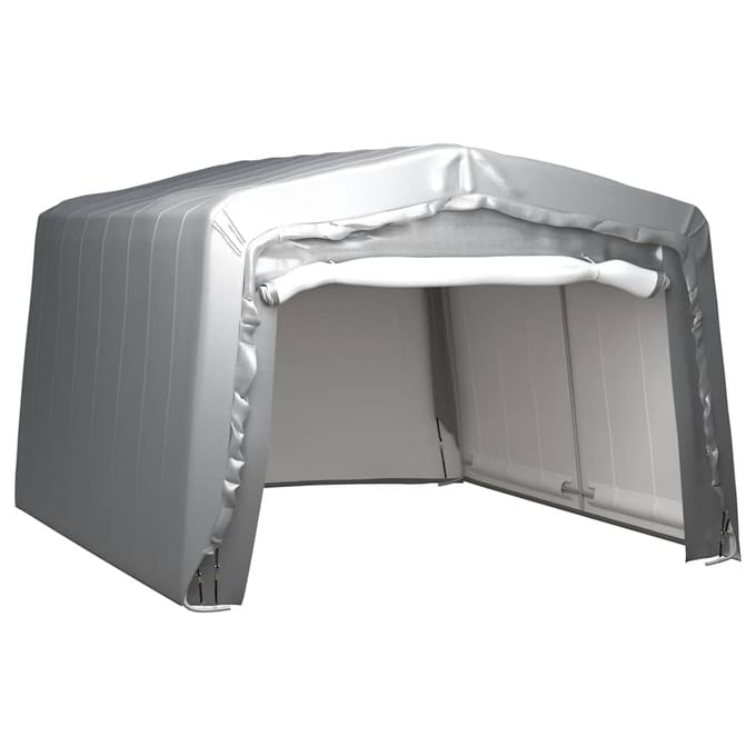 vidaXL - Opslagtent - 370x370 - cm - staal - grijs