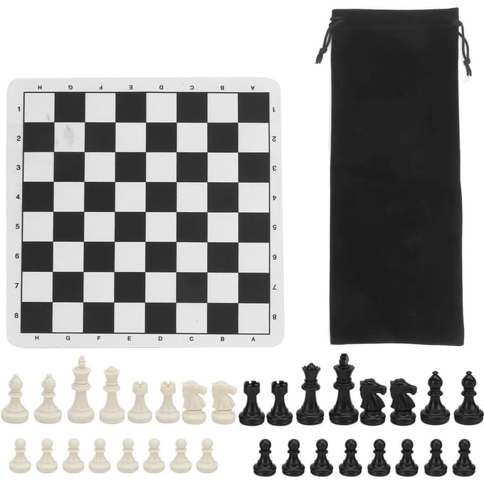 Internationale Standaard Schakspel Set Competitie Grote Plastic Schakset met Schaakbord white