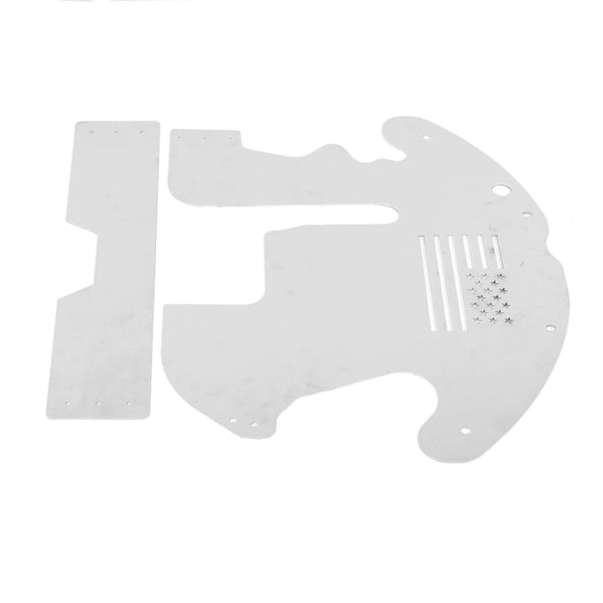 2 stuks Katalysator Kat Schild Aluminiumlegering Diefstalbeveiliging Vervanging voor white