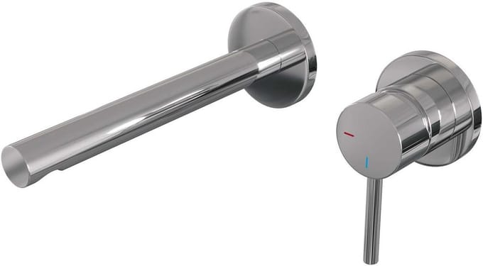 Brauer Chrome Edition Inbouw Wastafelmengkraan met Rechte Uitloop en Rozetten Model A1 Chroom