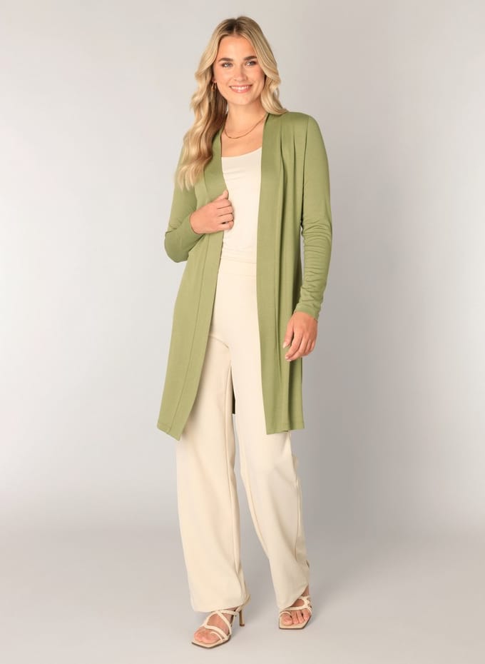 BASE LEVEL Yayla Long Vest - Green - maat 40