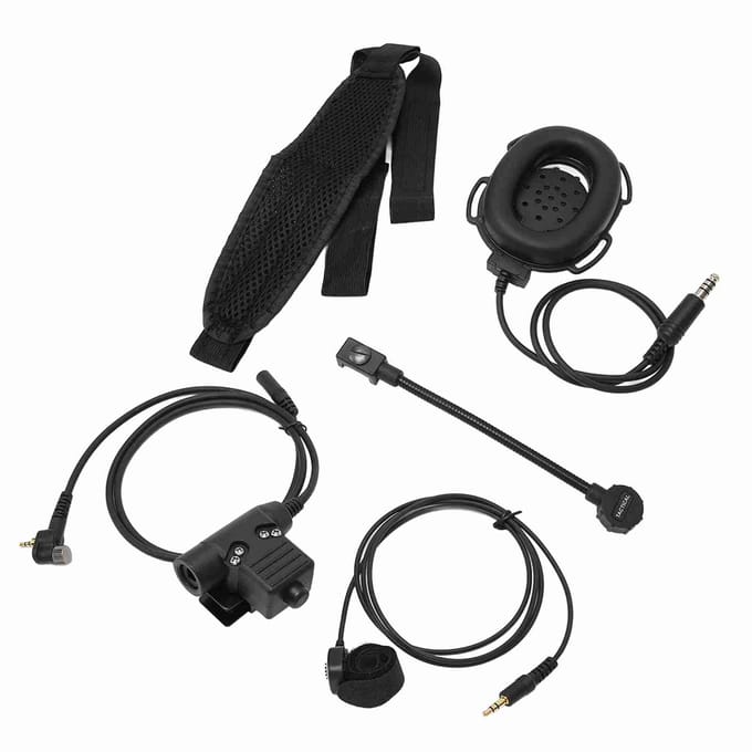 Walkie Talkie Headset U94 PTT Handradio Unilaterale Koptelefoon Adapter met Microfoon voor