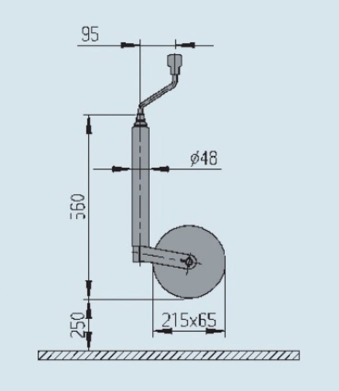 AL-KO Neuswiel rond 48mm 215x65mm 150kg