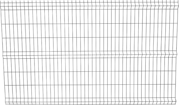 Enkelstaaf hekwerk zwart 150cm hoog 250cm breed.