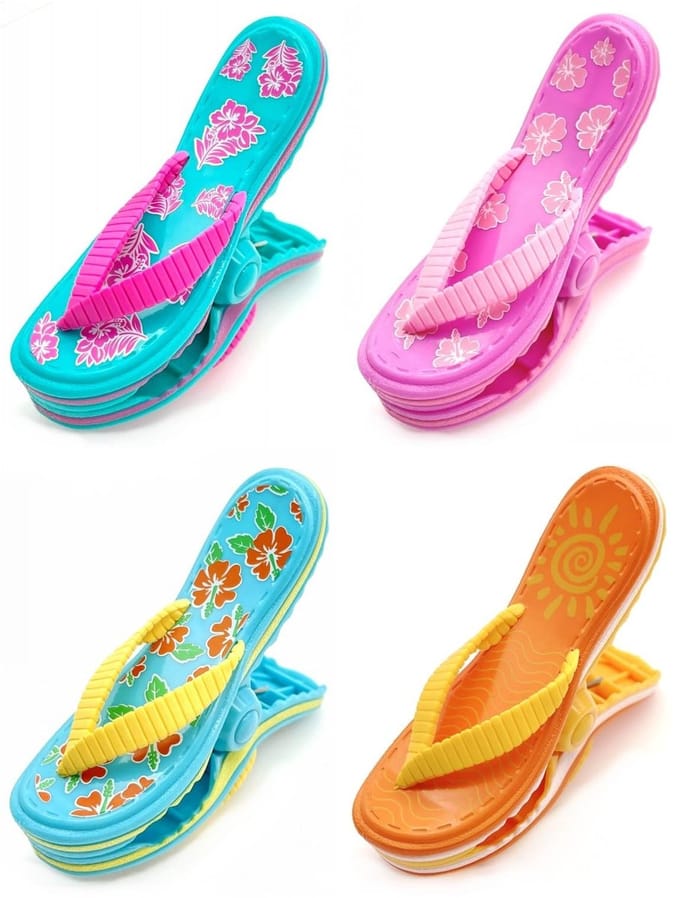 Dailygoods- Handdoekklemmen - 4 x Grote Strandhanddoekklemmen