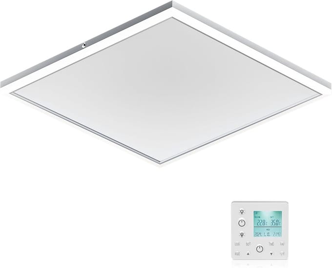 Infrarood Verwarming - Plafondpaneel - Ruimte Verwarmen - Met LED Verlichting - 655 x 63 cm - Wit