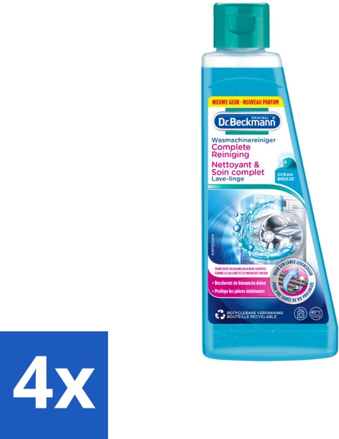 Dr. Beckmann Wasmachinereiniger Ocean Breeze 250 ml - Voordeelverpakking - 4 stuks