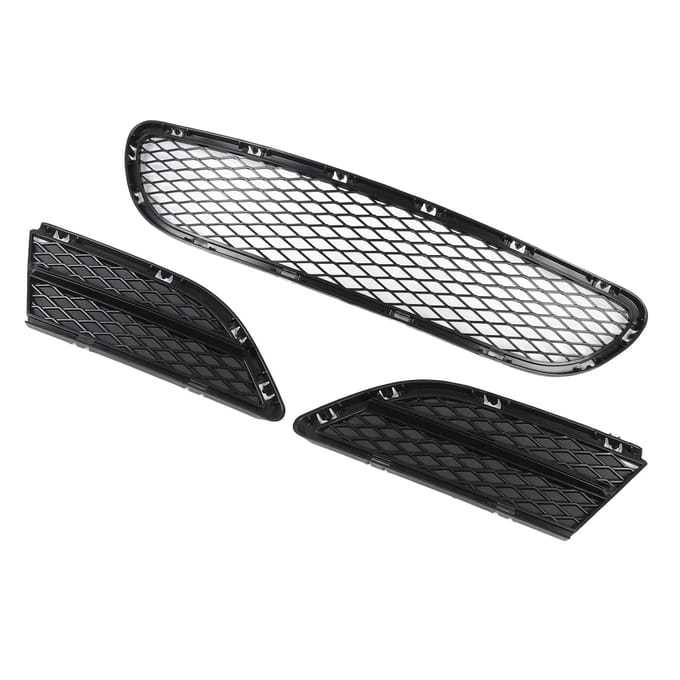 Voorbumper Ondergrille 51117198906 Voorgrille met Mistlichtgrille voor 3 Serie E90 E91 black