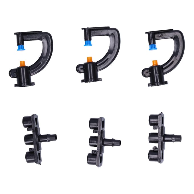 20Sets G-Type Refractieve Mistsproeikop Irrigatiesproeikop voor Tuin Kas black