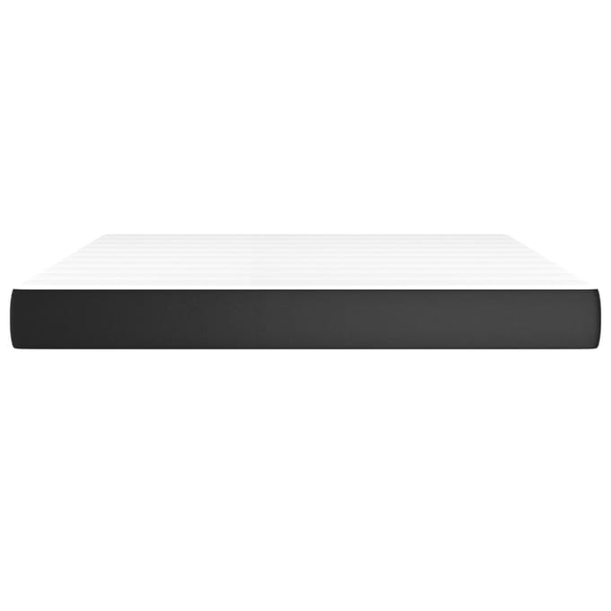 vidaXL - Pocketveringmatras - medium - 160x200x20 - cm - kunstleer - zwart