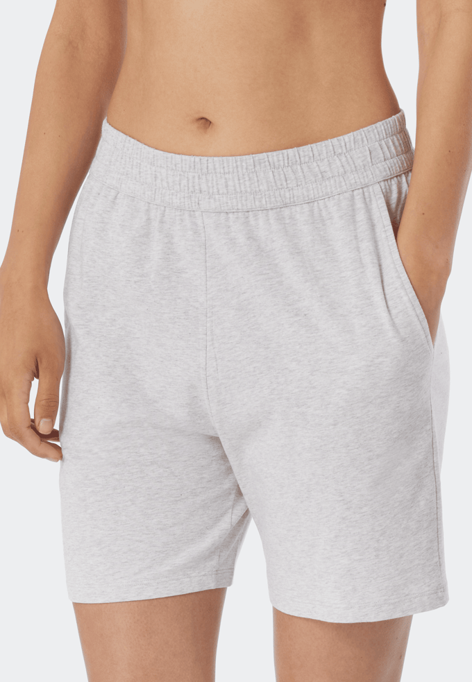 SCHIESSER Mix+Relax loungebroek kort - dames broek kort grijs-gemeleerd