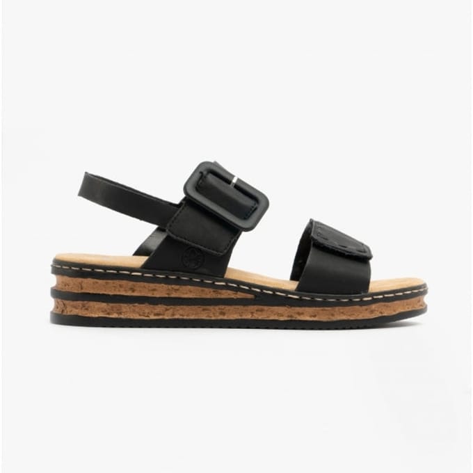 Rieker Sandalen zwart - Maat 39