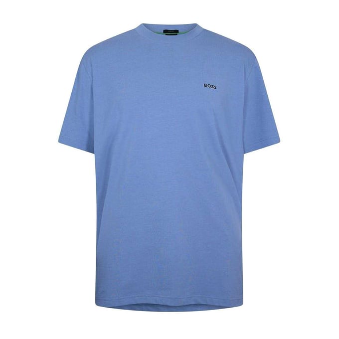 Boss Heren Logo Regular T-Shirt (Blauw)