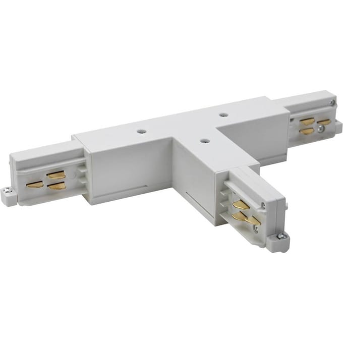 BRUMBERG T-verbinding ONETRACK, zilver, aardedraad links