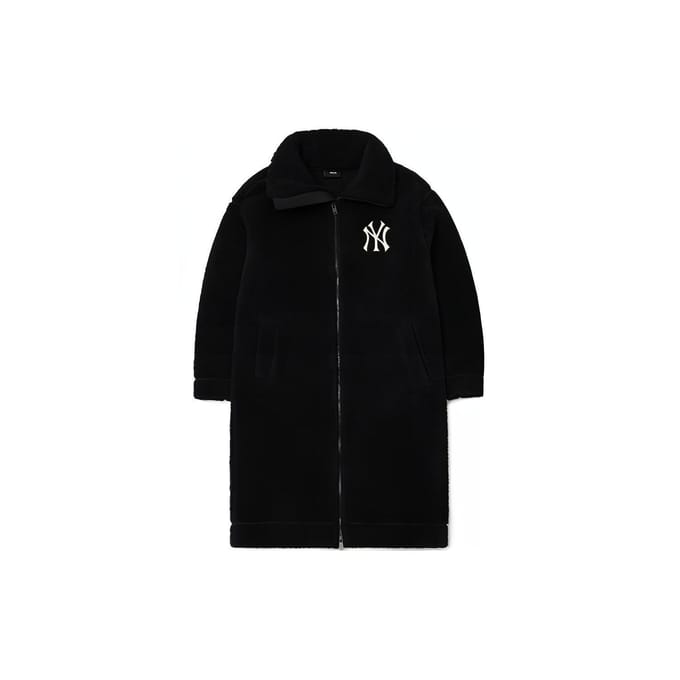MLB AA22 Manteau Long à Col Montant et Fermeture Éclair Unisexes Noir 3AFDB0526-50BKS L white