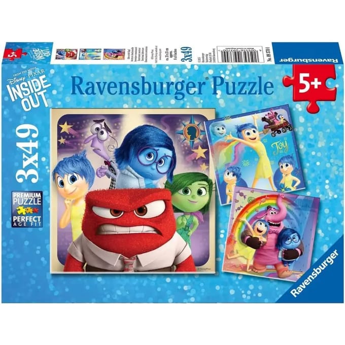 Ravensburger - Inside out; emotioneel avontuur - Legpuzzel - 3 x 49 Stukjes