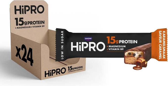 DANONE HiPRO Bars Proteïnereep - Caramel - Voordeelverpakking 2 x 12 repen
