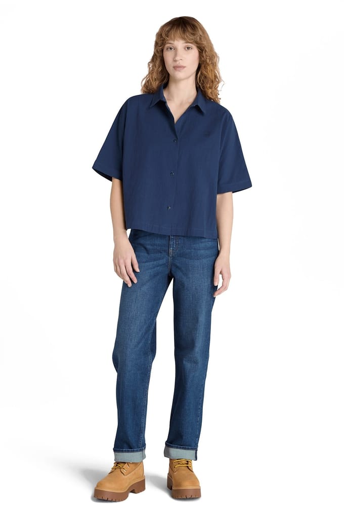 Timberland Straight Denim Pants Medium Blue Größe: W29L30 | Straight Jeans Outlet | Damen | Blau