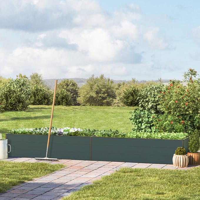 297 x 99 x 39 cm Moestuinbak Halfsize, Antraciet