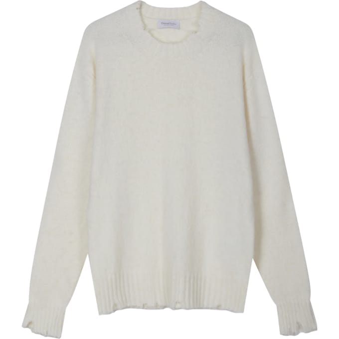 Crewneck geborsteld