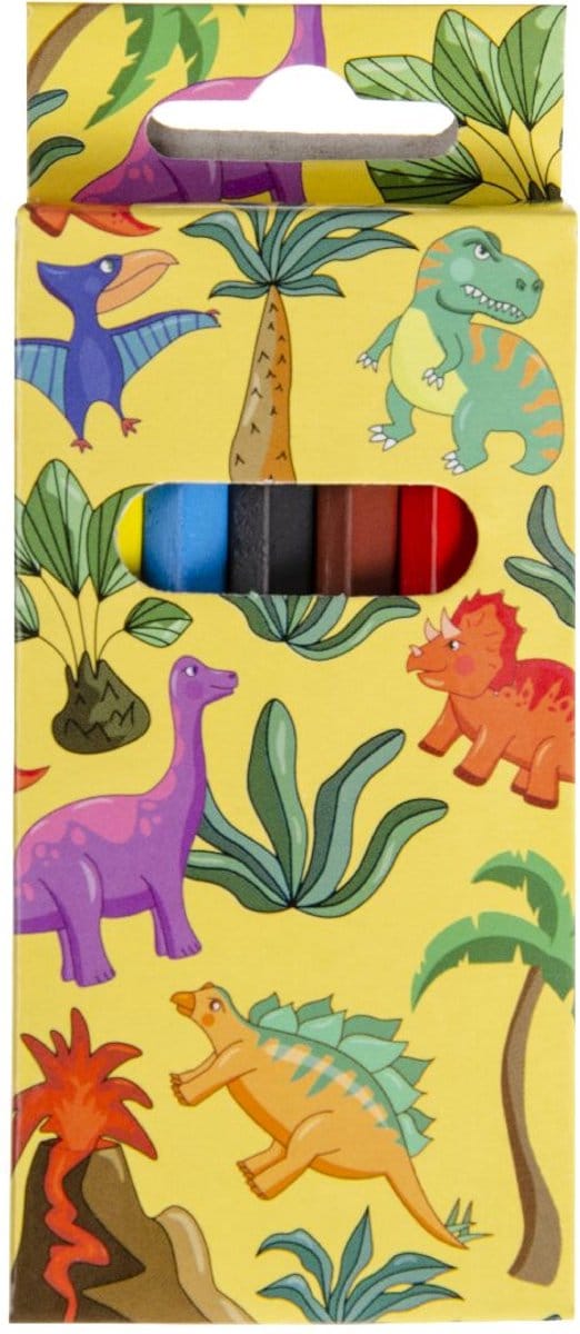 Duckiez Kleurpotloodjes Dino 6st. - 24 stuks