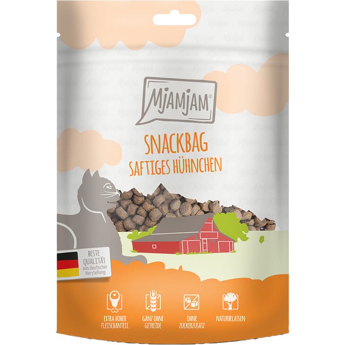 125g MjAMjAM Snackbag Sappige Kip Kattensnacks