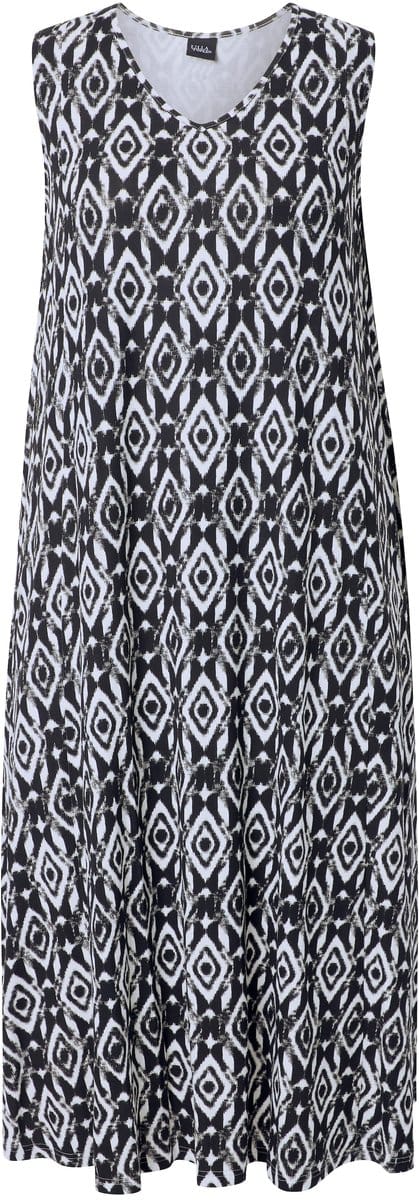 Ulla Popken - Dames - Maxi jurken - Zwart - Maat 42+