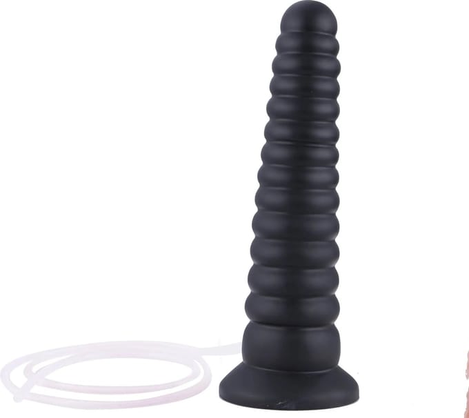 Hismith Spuitende Anale Dildo met Zuignap 26 cm – Fantasy Dildo – KlicLok – Zwart