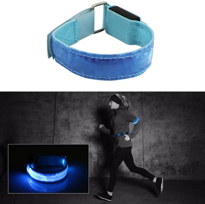 Go Go Gadget - Hardloop-verlichting - Hardloopband - Lichtgevend - LED - Reflecterend - Blauw