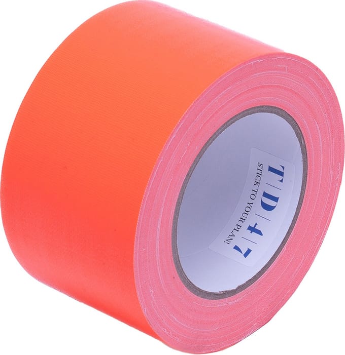 TD47 Gaffa Tape 75mm x 25m Fluor Oranje