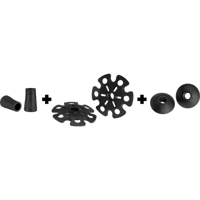 Abbey Camp Wandelstok Accessoire Set 3x - Trekking Tips/Disks - Sneeuw Disks