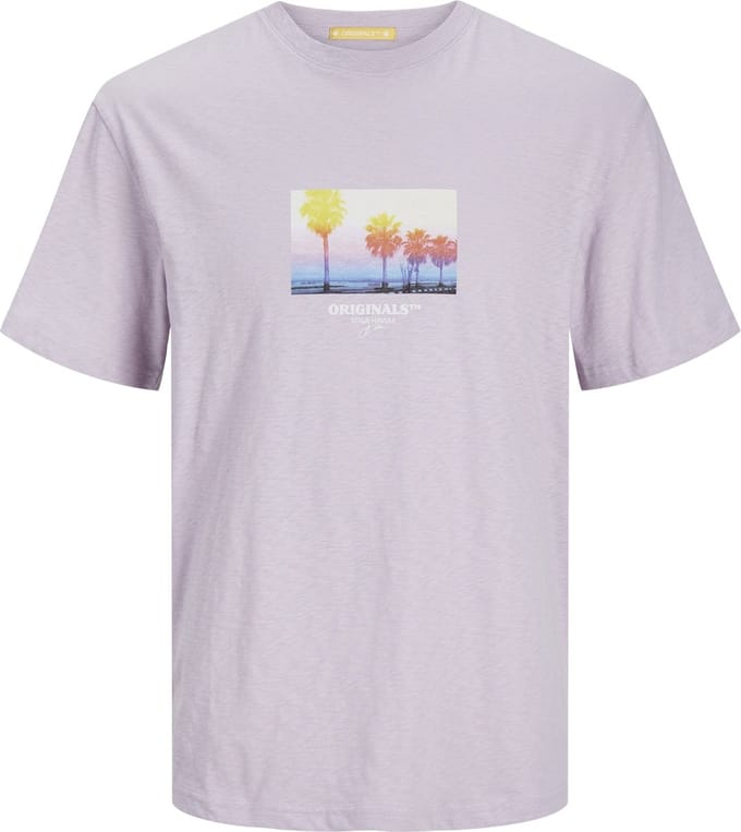 Jack & Jones - T-shirt - Maat M - Mannen - Paars - katoen