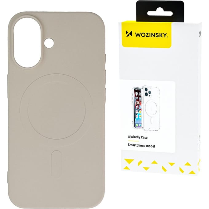 Wozinsky Silicone Magnetic Case Magsafe for Samsung Galaxy S25+ - Beige