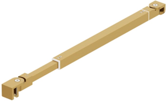FugaFlow Eccelente Vetro Verstelbare Stabilisatiestang - 73-120cm - Geborsteld Messing PVD (Goud)