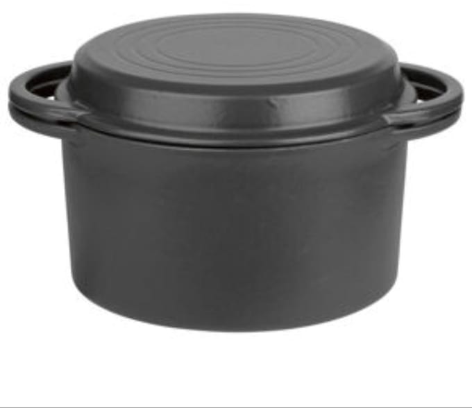 GSW Gietijzer Kookpot - Kookpan - 21 x 11,5 cm - Zwart