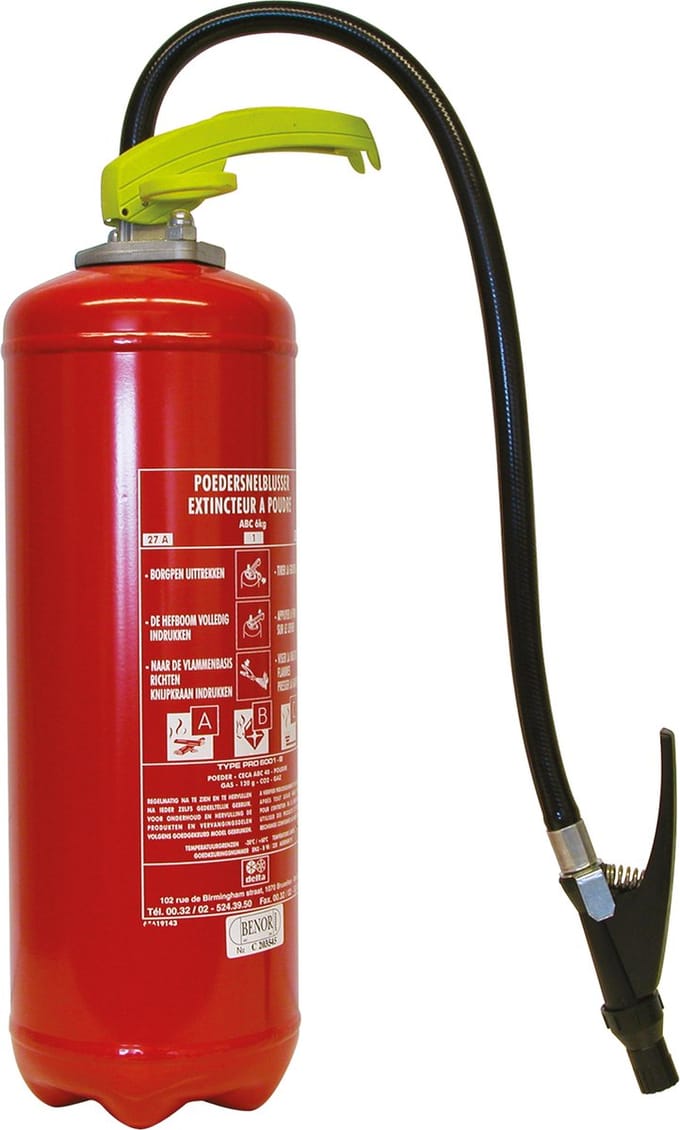 Brandblusser 6KG A/B/C BENOR (Gebouwen)