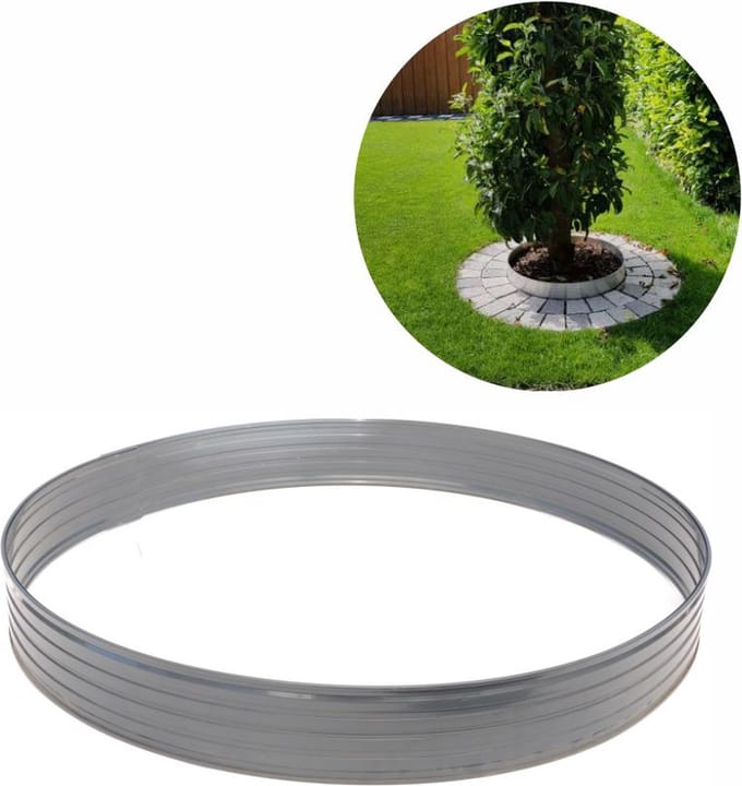 Boomring van aluminium - Hoogte 100 mm Diameter 1 m - Gazonrand - Kantopsluiting